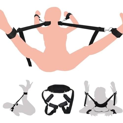 BDSM Bondage Restraint No Vibrators For Women Fetish Slave Handcuffs & Ankle Cuffs Adult Erotic Sex Toys For Woman Couples Games