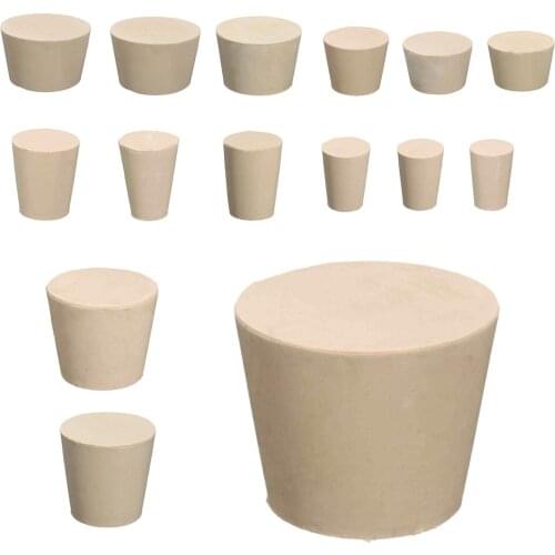 New Rubber Stopper Bungs Laboratory Solid Hole Stop Push-In Sealing Plug 7# 28*37mm