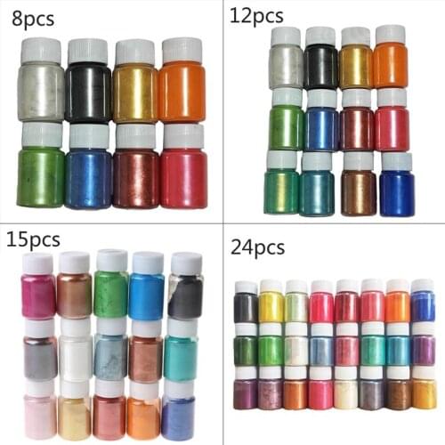 1 Set Pearlescent Mica Powder Epoxy Resin Dye Pearl Pigment DIY Jewelry Crafts Soap Making Accessories