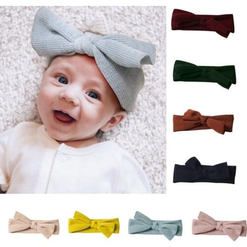 Newborn Bow Headwrap Childrens Headband Wild Bow Hair Band Elastic Elastic Headband Baby Girls Infant Hair Bows Turban