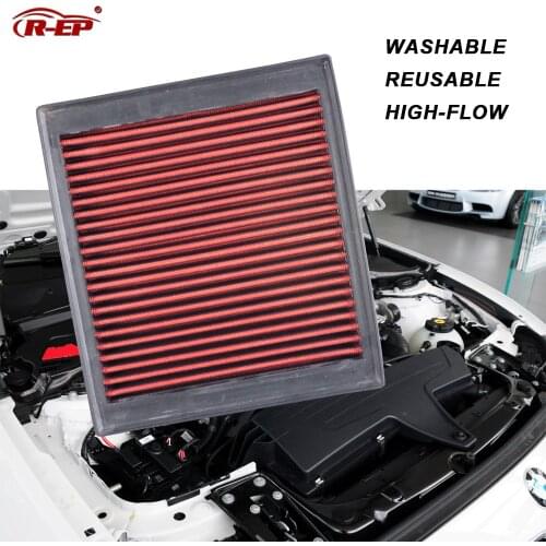 R-EP Air Intake Filter Reusable Performance Fits for BMW F20 F31 F80 1 2 3 4 Series 118i 225i 325i 420i Washable Air Filter