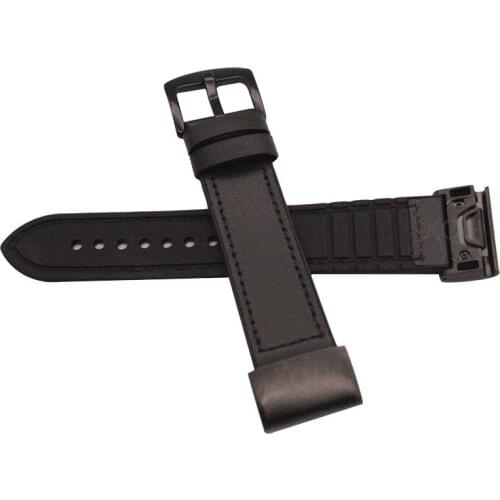 26mm Bands First Layer cowhide Genuine Leather Strap for Garmin Fenix 6X/fenix5X/fenix3 HR/D2 MK1 Descent Smart Watch