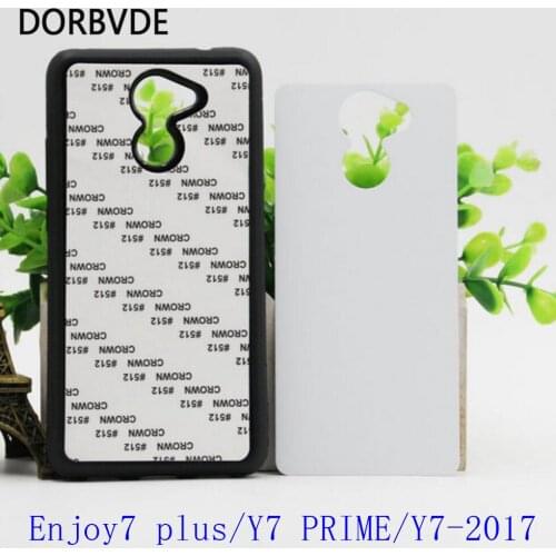 2D Sublimation TPU+PC Rubber Blank Case for Huawei Enjoy 7 Plus y7 prime Enjoy 7s P Smart 2020 with Aluminum Inserts 10pcs/lot
