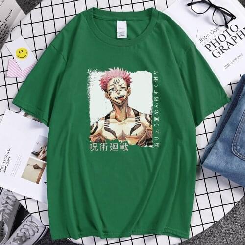 Sakuna Devils Japanese Cartoon Prints T Shirt Oversized Crewneck Tops Fashion Loose Men Tshirts Summer Comfortable T-Shirts Male
