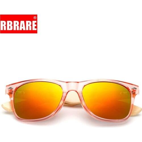 RBRARE Bamboo Frame Sunglasses Women Vintage Classic Metal Sun Glasses Outdoor Wooden Legs Street Beat Party Oculos De Sol