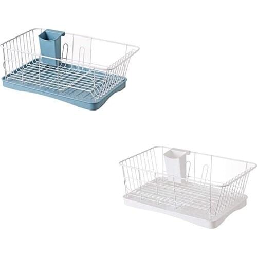Dish Drying Rack with Drainboard,Dish Rack,Dish Drainer Drain for Kitchen Counter with Removable Cutlery Tray