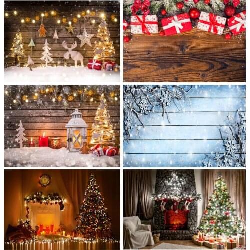 SHENGYONGBAO Art Fabric Christmas Day Photography Backdrops Prop Christmas Tree Festival Photo Studio Background XT20924SD-03