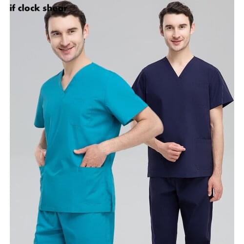 Unisex Pet grooming working clothes workwear womens scrub sets Breathable tooth health check work Uniforms suits wholesale price