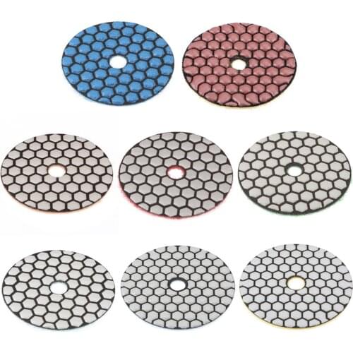 Uxcell Dry Diamond Polishing Pad Hook and Loop Flocking Back for angle grinder water mill stone refurbished machine etc