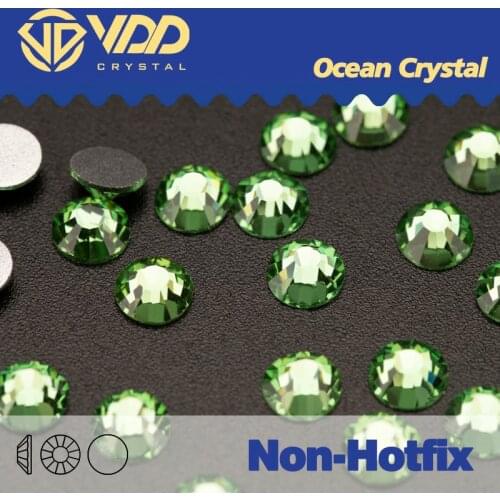 VDD Nails Accessories Hot-fix/Glue-on Wedding Dress Crystal Thermal Rhinestones All For Sewing And Cutout Peridot 223