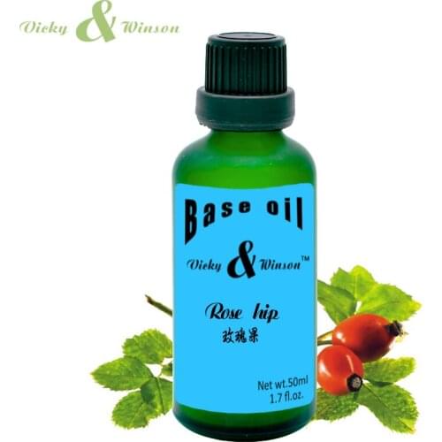 Vicky&winson Rose hips oil 50ml Base Oil Stretch Mark Anti Wrinkle Acne Scar Moisturizing Anti Aging Massage Carrier Oil VWJC9