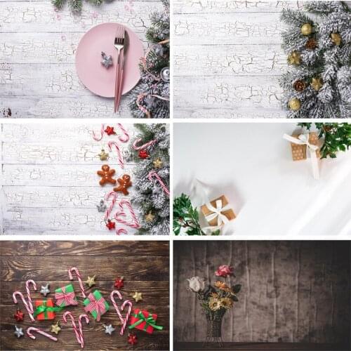 Vinyl Custom Photography Backdrops Flower and Wooden Planks Theme Photography Background 191030BV-003