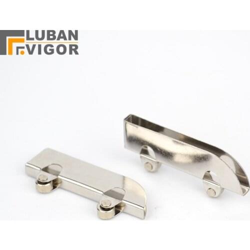 Showcase sliding door pulley stainless steel Glass clip pulley,for 5mm glass thickness,Furniture Hardware