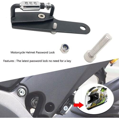 Motorcycle Helmet Lock Mount Hook Black Anti-theft Security Password Lock for Suzuki GSX-R600/700 GSX R600 GSX R700 2011-2016