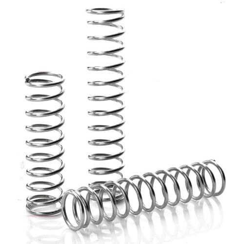 1.6mm Wire Diameter 22mm Outside Diameter 15mm-50mm Length stainless steel Compression Pressure Sprin 5Pcs