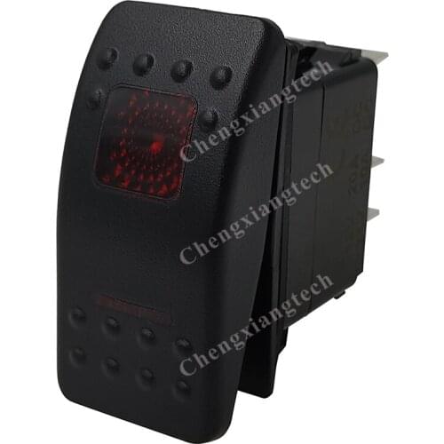 12V 24V Red Led SPDT 4Pins ON OFF ON Rocker Switch for Car Boat Truck Bus Caravan Rv 4x4, Overload Protection, Waterproof