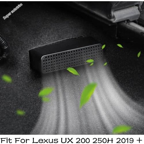 Lapetus Car Seat Bottom Air Outlet Trim Strip Interior Dust Cover 2PCS Fit For Lexus UX 200 250H 2019 - 2021 Black Accessories