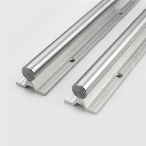 2PCS SBR12/16/20 Linear Guide Rail L300 400 500 600 1000 1200 1500mm + 4pcs SBR16UU Fully Support Linear Bearing Block CNC Part