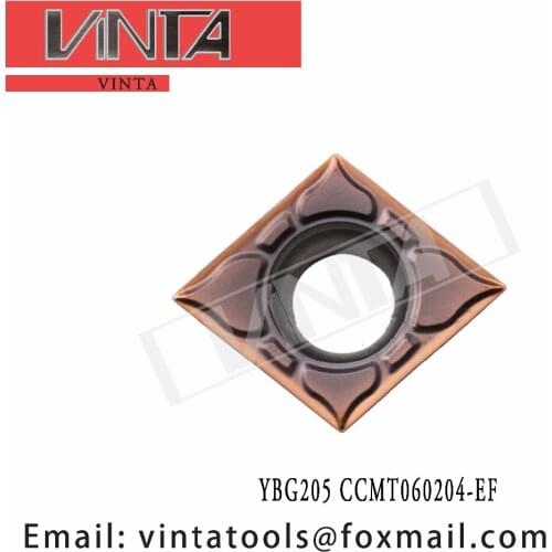 Free shipping high quality 10pcs/lots YBG205 YBM153 YBG202 CCMT060204-EF cnc carbide turning inserts cutting blade tools