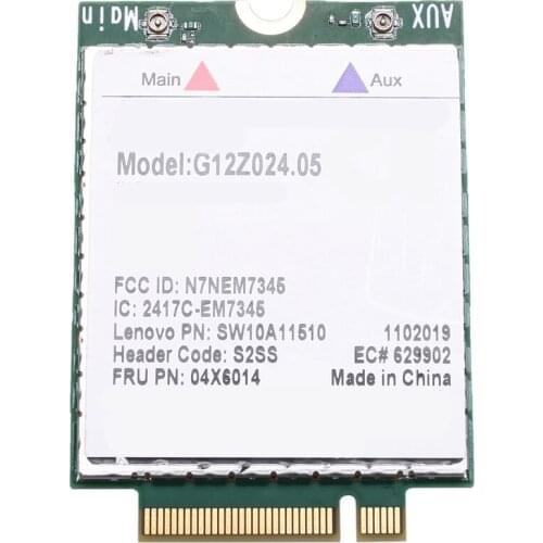 Notebook Wireless Network Card for Lenovo EM7345 LTE 4G Module FRU: 04X6014 T450 X250 X240 T440 L440 X1