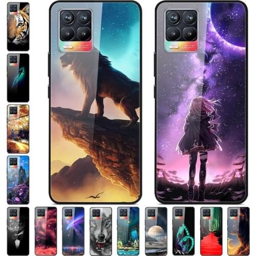 Tempered Glass Cover For Realme 8 Case Realme8 Global Hard Back Cover for Realme 8 Pro Protective Phone Cases 8Pro Funda Coque