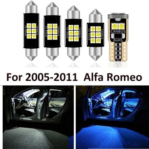 14pc Bulbs White Canbus LED Interior Reading Light Kit Fit For Alfa Romeo 159 2005-2008 2009 2010 2011 Door Trunk Glove Box Lamp