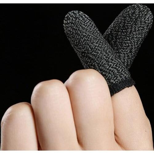 2PCS Beehive Sleep-proof Sweat-proof Professional Touch Screen Thumbs Finger Sleeve for Pubg Mobile Phone Game Gaming Gloves