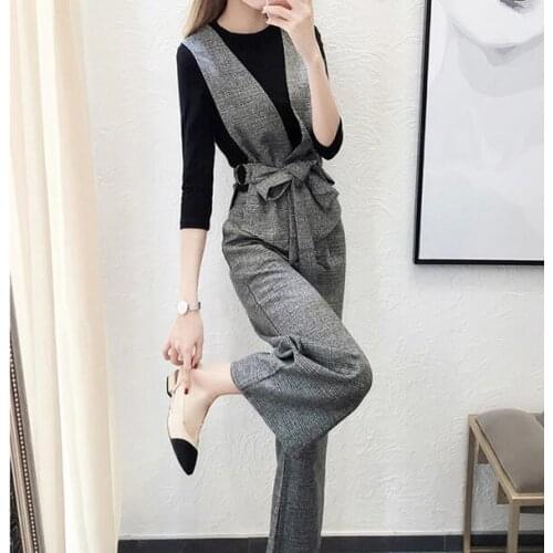 Office Work Two Piece Set Top And Pants Ensemble Femme Deux Pieces Year-old Female Feminino Trousers Suit Set DC143