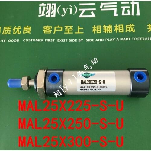 MAL25X225-S-U MAL25X250-S-U MAL25X300-S-U AIRTAC aluminum alloy mini-cylinder air cylinder MAL series