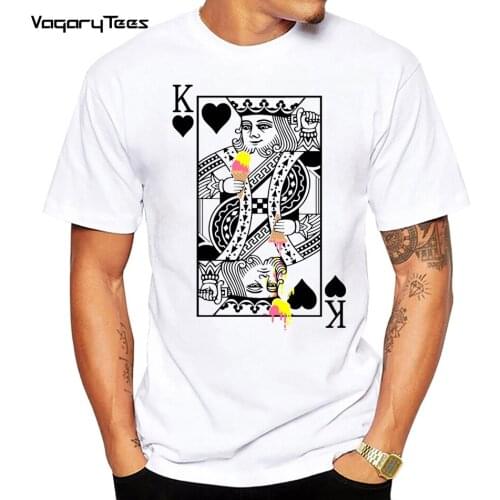Men Fashion T-shirt Graphic Short Sleeve Hip Hop T Shirt Funny King Ice Cream Harajuku T-Shirt Streetwear Tshirt Summer Top Tees
