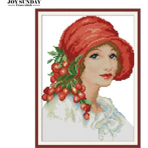 Joy Sunday Embroidery Cross Stitch Kit Aida 14ct 11ct Canvas for Embroidery Stitch Cross DMC Threads DIY Needlework Count Print