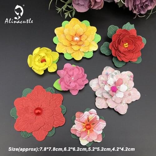 Metal Cutting Dies 4pc Floral Flower Set Scrapbooking Paper Craft Handmade Album Card Punch Art Dies
