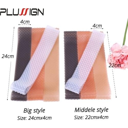 Plussign Wholesale 3-5 Pcs Wig Hair Fix Silicone Band Brown Transparent Skin Color Wig Band Grip Headband Great Elstic Band