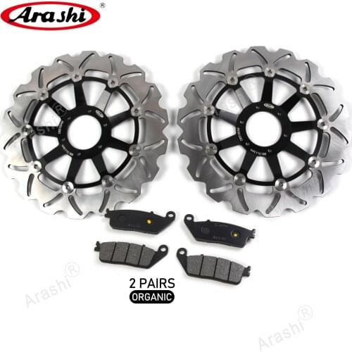 ARASHI CNC Front Brake Disc Disks Pads For HONDA GL 1500 F6C VALKYRIE 1997 1998 1999 2000 2001 2002 2003 GL1500 Floating Rotors