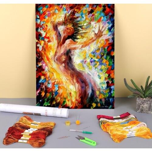 Songs Love Printed Canvas 11CT Cross Stitch Kit DIY Embroidery DMC Threads Sewing Needlework Handicraft Hobby Gift Needle