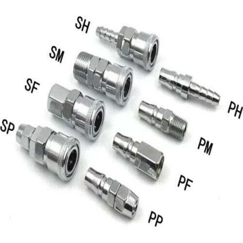 Pneumatic fitting C type quick connector high pressure coupling SP SF SH SM PP PF PH PM 20 30 40 inch thread (PT)