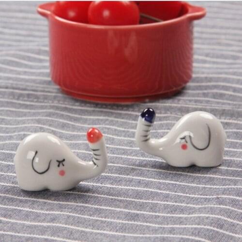 Christmas Japanese ceramics, elephant chopsticks, small elephant chopsticks, creative small ornaments