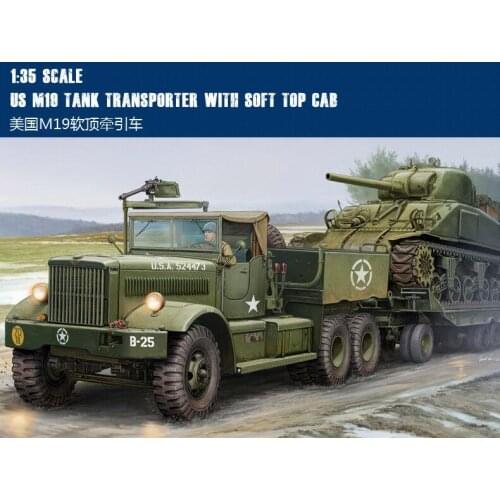 Trumpeter 63502 1/35 tank US M19 TANK TRANSPORTER WITH SOFT TOP CAB model kit