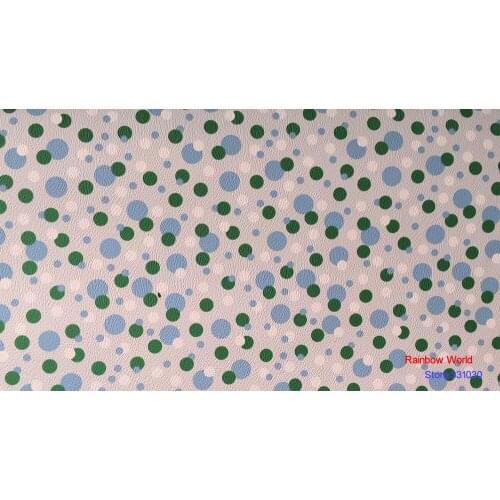 High Quality round dot pattern Faux PU Leather fabric for DIY sewing sofa table shoes bags bed material(1 yard)