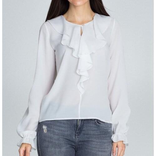 9 Colors New Fashion Office Lady Ruffles Chiffon Blouses 2019 Summer Plus Size Thin Shirts for Women White Pink Red Black Blusas