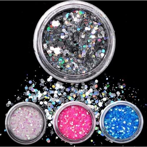 1pcs Confetti Sequins Colorful Glitter 1mm 2mm 3mm Nail Paillette Flakies Round Shapes Nail Art Decoration M3a509