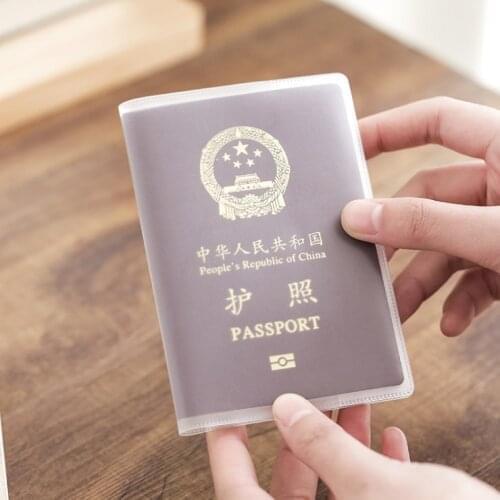 1Pcs Waterproof Transparent Passport Holder Travel PVC Business Credit Card Cover Ticket Wallet ID Case Accessories Supplies