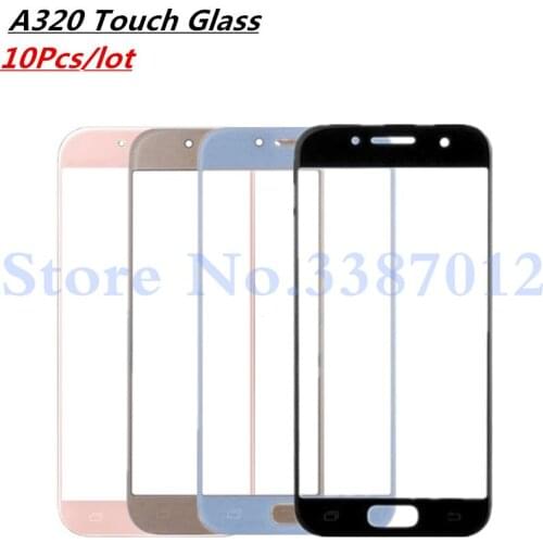 10Pcs/lot Touch Panel Replacement For Samsung Galaxy A3 2017 A320 A320F Touch Screen Outer Front Glass Lens