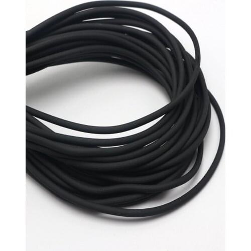 11 Yards Black Solid Rubber 3mm Cord Thread String for Necklace Pendants