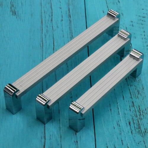 1x Space Aluminum Kitchen Cabinet Handles Wardrobe Cupboard Pull Dresser Pulls Knob Modern Furniture Handle Pull