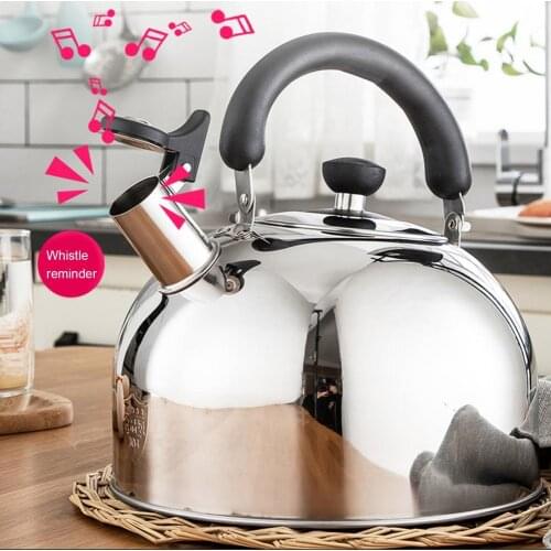 2.5L Tea Kettle Safe Large Capacity Food-grade Stainless Steel Whistling Water Pot Home Easy to Operate Kettles Stovetop Tea Pot
