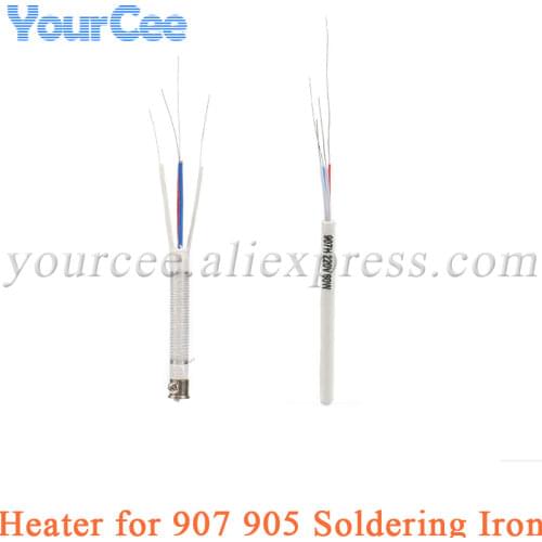 5 pcs 907H Original Replacement Ceramic Internal Heating Element Heater Part for 907 905E Electric Soldering Iron 220V 60W