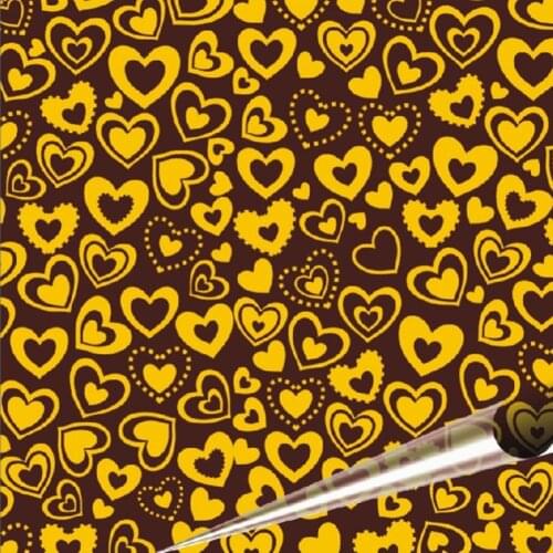 5 Pieces Heart Shaped Chocolate Transfer Sheet 21*33cm