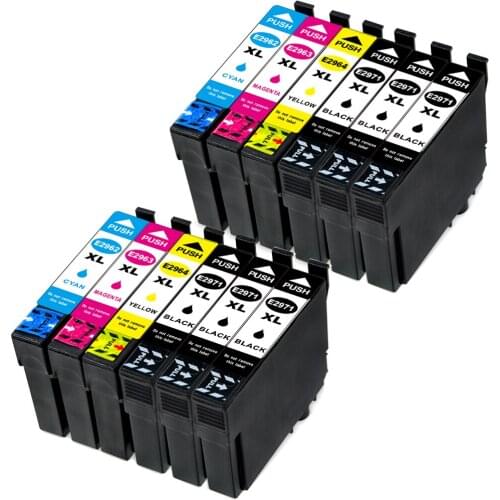6BK+2C+2M+2Y Compatible Ink Cartridge For EPSON T2971 T2962 T2963 T2964 XP-231 XP-431 XP-241 XP-441 Printer