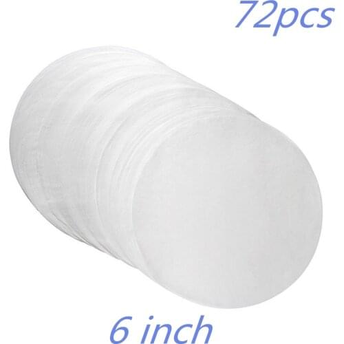72pcs Cake Paper 6 inch Cake Pan Round Mould Burger Paper Parchment Non Stick Double-Sided Oil Paper for Cafe Bakery Cooking